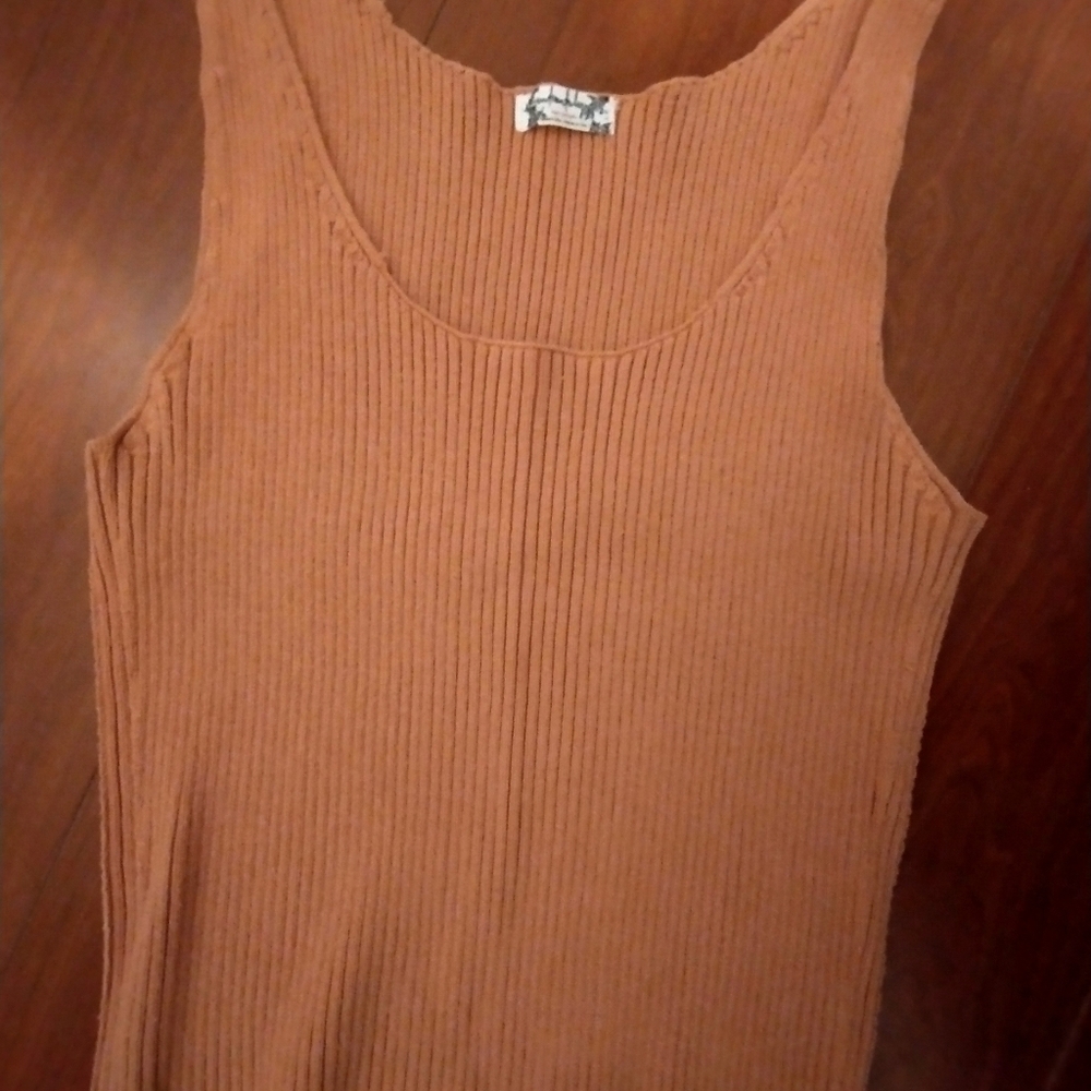 Free people dusty orange tank top.